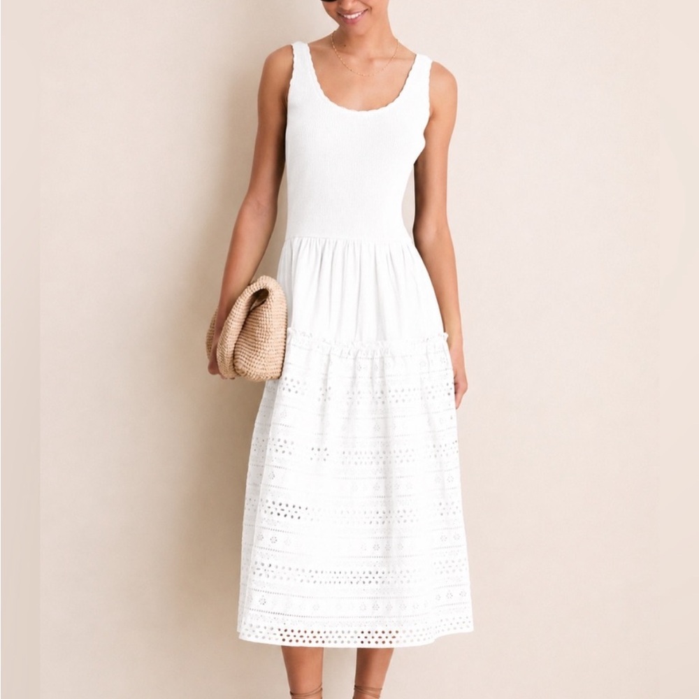 Tuckernuck White Casey Midi Dress! Worn once. Size medium